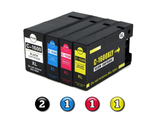 5 Pack Combo Compatible Canon PGI-1600XL (2BK/1C/1M/1Y) ink cartridges 5 Pack Combo Compatible Canon PGI-1600XL (2BK/1C/1M/1Y) ink cartridges